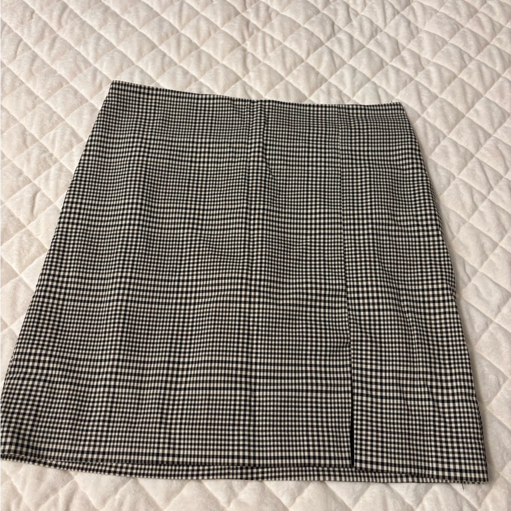 Rachel Zoe Black and White Houndstooth Pencil Skirt